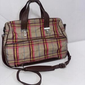Tumi Voyager SAMPLE Ultra Rare Plaid Vintage Y2K Travel Luggage Baby Diaper Bag